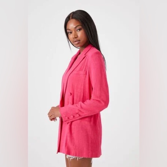 Pink Linen Blazer - Picture 4 of 7